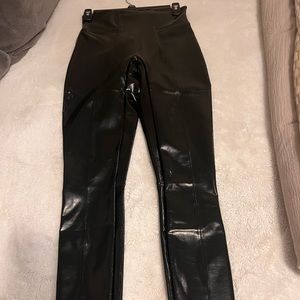 Spanx patent faux leather leggings